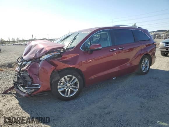 2021 Toyota Sienna Limited z VIN 5TDZSKFC3MS032524, wystawiony jako Copart lot #66026355 z przebiegiem 47 906 mil mil oraz Szkoda całkowita • Salvage title. Historia ofert i sprzedaży dostępna na DreamBid. Obrazek 1.