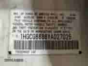 2000 Honda Accord EX with VIN 1HGCG6686YA027025, listed as a Copart auction lot 84837415 with 151,128 mi miles and Clean title. Bid and sale history available at DreamBid. Image 12.