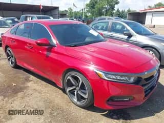 2018 Honda Accord Sport with VIN 1HGCV2E34JA043749, listed as a IAAI auction lot 42701199 with 111,986 mi miles and . Bid and sale history available at DreamBid. Image 1.