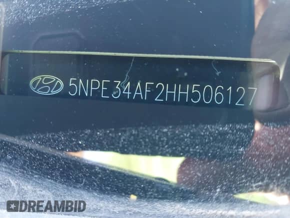 2017 Hyundai Sonata Sport with VIN 5NPE34AF2HH506127, listed as a IAAI auction lot 43330644 with Not provided miles and . Bid and sale history available at DreamBid. Image 9.