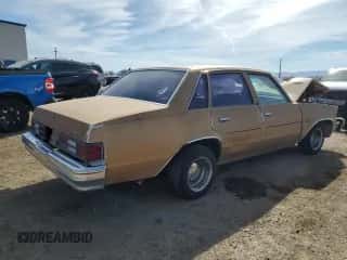 1980 Chevrolet Malibu с VIN 1T19KAR441758, выставлен на аукционе Copart как лот 43595485 с пробегом 81 387 миль миль и Списание • Salvage title. История ставок и продаж доступна на DreamBid. Изображение 3.