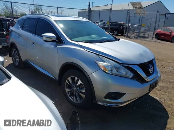 2016 Nissan Murano S with VIN 5N1AZ2MH7GN163212, listed as a IAAI auction lot 42106883 with 76,326 mi miles and . Bid and sale history available at DreamBid. Image 1.