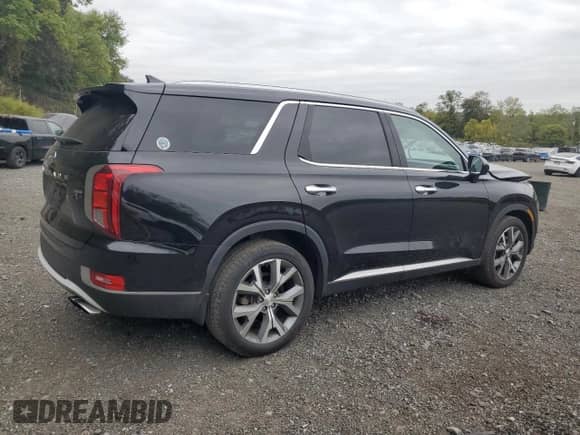 2021 Hyundai Palisade SEL with VIN KM8R4DHE8MU206650, listed as a Copart auction lot 81599495 with 79,750 mi miles and Salvage title. Bid and sale history available at DreamBid. Image 3.