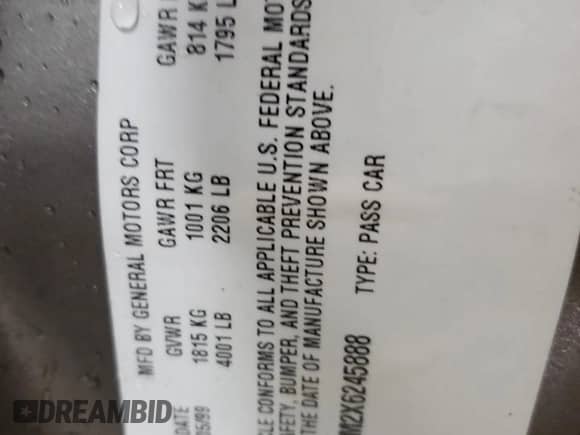 1999 Chevrolet Malibu с VIN 1G1ND52M2X6245888, выставлен на аукционе Copart как лот 82291784 с пробегом 68 828 миль миль и Списание • Salvage title. История ставок и продаж доступна на DreamBid. Изображение 12.