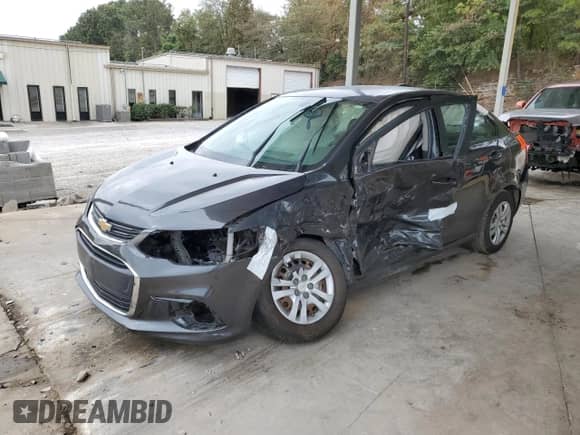2017 Chevrolet Sonic LS with VIN 1G1JB5SH1H4126282, listed as a Copart auction lot 81720255 with 151,020 mi miles and Salvage title. Bid and sale history available at DreamBid. Image 1.