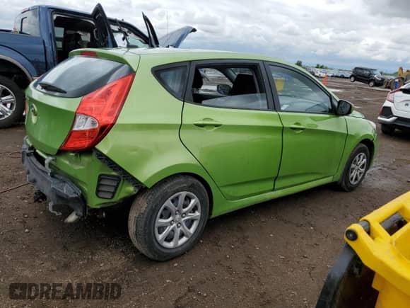 2014 Hyundai Accent GS with VIN KMHCT5AE7EU183050, listed as a Copart auction lot 70704735 with 66,922 mi miles and Non repairable. Bid and sale history available at DreamBid. Image 3.