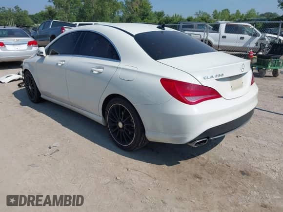 2014 Mercedes-Benz CLA 250 with VIN WDDSJ4GB9EN130945, listed as a IAAI auction lot 42687927 with 108,206 mi miles and . Bid and sale history available at DreamBid. Image 3.