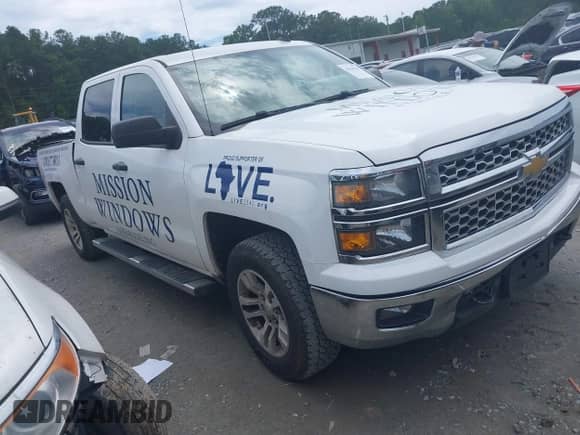 2014 Chevrolet Silverado 1500 LT z VIN 3GCUKREC9EG567345, wystawiony jako IAAI lot #42550781 z przebiegiem 184 860 mil mil oraz . Historia ofert i sprzedaży dostępna na DreamBid. Obrazek 1.
