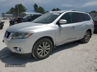 2013 Nissan Pathfinder S with VIN 5N1AR2MN8DC682931, listed as a Copart auction lot 67012455 with 141,105 mi miles and Salvage title. Bid and sale history available at DreamBid. Image 1.