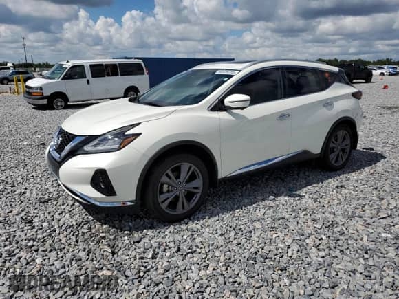 2021 Nissan Murano Platinum with VIN 5N1AZ2DJ9MC108464, listed as a Copart auction lot 68959255 with 33,128 mi miles and Salvage title. Bid and sale history available at DreamBid. Image 1.