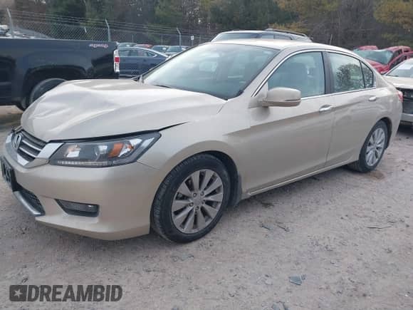 2014 Honda Accord EX-L with VIN 1HGCR2F83EA119966, listed as a IAAI auction lot 41539030 with 47,580 mi miles and . Bid and sale history available at DreamBid. Image 2.