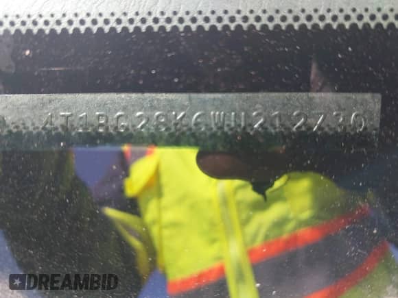 1998 Toyota Camry LE with VIN 4T1BG28K6WU212730, listed as a IAAI auction lot 41827819 with 212,473 mi miles and . Bid and sale history available at DreamBid. Image 9.