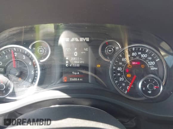 2023 Ram 1500 Big Horn with VIN 1C6SRFBTXPN546270, listed as a IAAI auction lot 41815977 with 55,688 mi miles and . Bid and sale history available at DreamBid. Image 7.