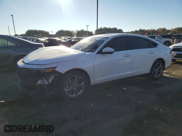 2024 Honda Accord EX z VIN 1HGCY1F35RA021383, wystawiony jako Copart lot #89860895 z przebiegiem 25 307 mil mil oraz Czysty tytuł • Clean title. Historia ofert i sprzedaży dostępna na DreamBid. Obrazek 1.