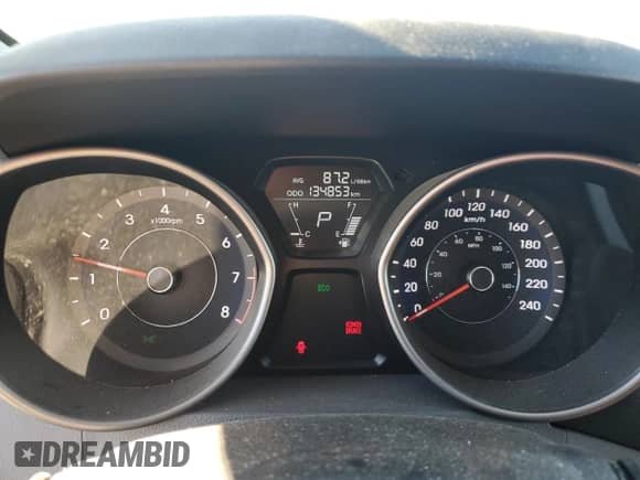 2013 Hyundai Elantra GLS with VIN 5NPDH4AE7DH309324, listed as a Copart auction lot 80716165 with 134,853 mi miles and Salvage title. Bid and sale history available at DreamBid. Image 9.