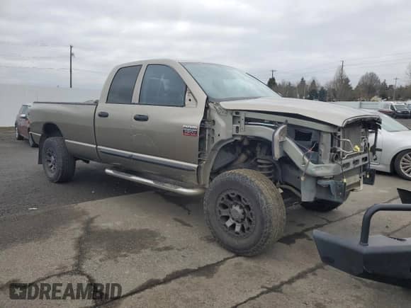 2007 Dodge 3500 SLT with VIN 3D7MX38A47G837079, listed as a Copart auction lot 44993305 with 105,107 mi miles and Salvage title. Bid and sale history available at DreamBid. Image 4.