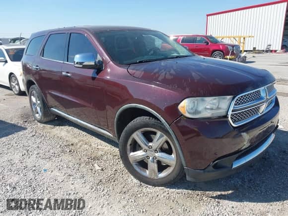 2012 Dodge Durango Citadel with VIN 1C4SDJET2CC172538, listed as a IAAI auction lot 43244110 with 163,592 mi miles and . Bid and sale history available at DreamBid. Image 1.