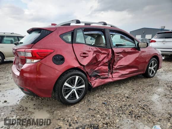 2022 Subaru Impreza Premium with VIN 4S3GTAV64N3721002, listed as a Copart auction lot 70513325 with 23,246 mi miles and Salvage title. Bid and sale history available at DreamBid. Image 3.
