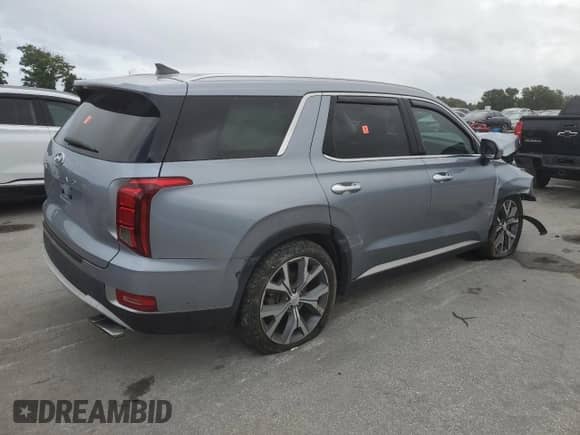 2020 Hyundai Palisade SEL with VIN KM8R44HE8LU159845, listed as a Copart auction lot 82184345 with 74,278 mi miles and Non repairable. Bid and sale history available at DreamBid. Image 3.