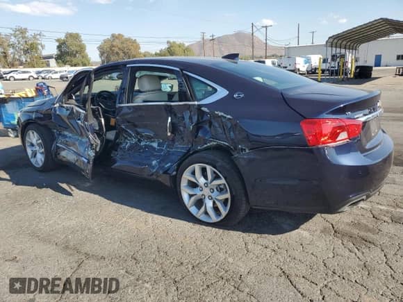 2019 Chevrolet Impala Premier with VIN 2G1105S31K9150452, listed as a Copart auction lot 81713595 with 53,980 mi miles and Salvage title. Bid and sale history available at DreamBid. Image 2.
