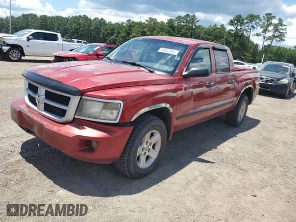 2009 Dodge Dakota SXT with VIN 1D7HE38K79S787693, listed as a Copart auction lot 58202565 with 130,818 mi miles and Salvage title. Bid and sale history available at DreamBid. Image 1.