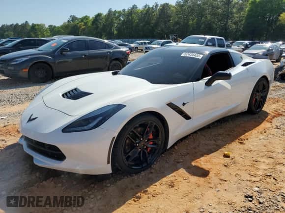 2016 Chevrolet Corvette 3LT with VIN 1G1YF2D70G5100206, listed as a Copart auction lot 52428455 with 42,870 mi miles and Salvage title. Bid and sale history available at DreamBid. Image 1.