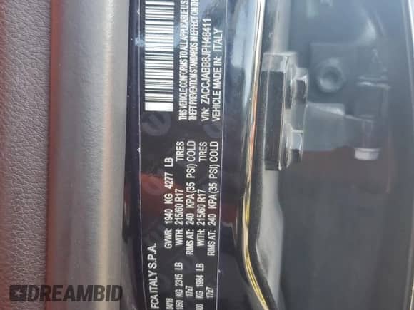 2018 Jeep Renegade Latitude with VIN ZACCJABB8JPH48411, listed as a Copart auction lot 70494845 with 252,379 mi miles and Clean title. Bid and sale history available at DreamBid. Image 12.