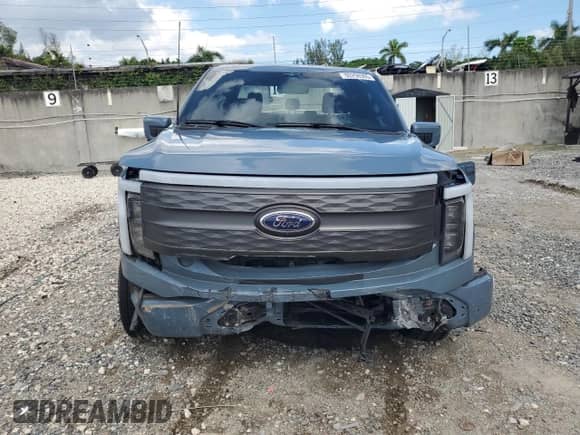 2023 Ford F-150 Lightning Pro with VIN 1FTVW1EV9PWG26295, listed as a Copart auction lot 80298305 with 43,492 mi miles and Salvage title. Bid and sale history available at DreamBid. Image 5.