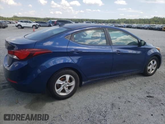 2015 Hyundai Elantra SE with VIN 5NPDH4AE5FH646884, listed as a Copart auction lot 70193815 with 96,517 mi miles and Salvage title. Bid and sale history available at DreamBid. Image 3.