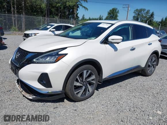 2023 Nissan Murano SL with VIN 5N1AZ2CS5PC101879, listed as a IAAI auction lot 42627882 with 21,382 mi miles and . Bid and sale history available at DreamBid. Image 18.