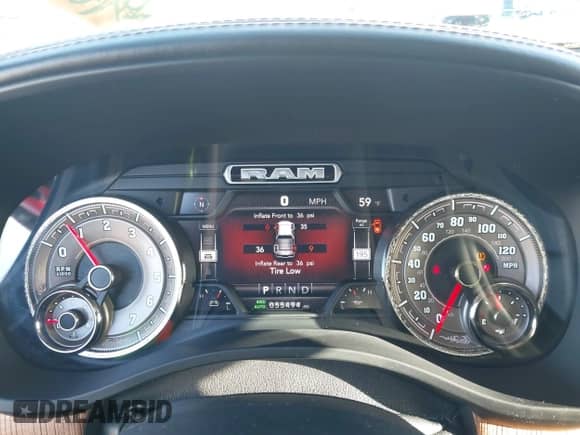 2021 Ram 1500 Longhorn with VIN 1C6SRFKT7MN679290, listed as a IAAI auction lot 43450315 with 55,494 mi miles and . Bid and sale history available at DreamBid. Image 7.