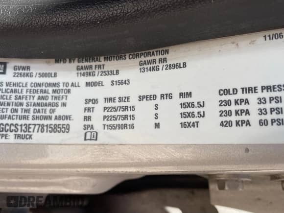 2007 Chevrolet Colorado 1LT z VIN 1GCCS13E778158559, wystawiony jako Copart lot #76755064 z przebiegiem 275 668 mil mil oraz Czysty tytuł • Clean title. Historia ofert i sprzedaży dostępna na DreamBid. Obrazek 10.