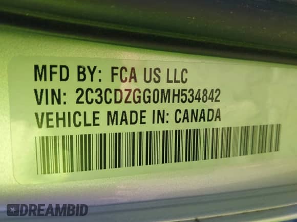 2021 Dodge Challenger SXT с VIN 2C3CDZGG0MH534842, выставлен на аукционе IAAI как лот 43377619 с пробегом 72 893 миль миль и . История ставок и продаж доступна на DreamBid. Изображение 9.