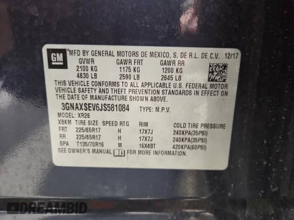 2018 Chevrolet Equinox LT с VIN 3GNAXSEV6JS581084, выставлен на аукционе Copart как лот 90398255 с пробегом 146 654 миль миль и Чистый • Clean title. История ставок и продаж доступна на DreamBid. Изображение 13.