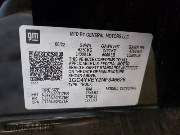 2022 Chevrolet Silverado 3500HD High Country с VIN 1GC4YVEY2NF346626, выставлен на аукционе Copart как лот 67865144 с пробегом 15 913 миль миль и Списание • Salvage title. История ставок и продаж доступна на DreamBid. Изображение 12.