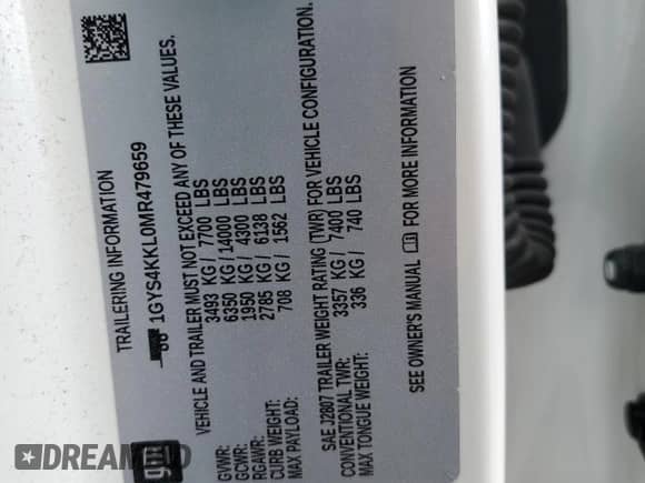 2021 Cadillac Escalade ESV Premium Luxury с VIN 1GYS4KKL0MR479659, выставлен на аукционе Copart как лот 50821315 с пробегом 57 526 миль миль и Списание • Salvage title. История ставок и продаж доступна на DreamBid. Изображение 15.