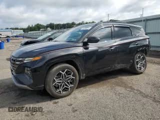 2023 Hyundai Tucson XRT with VIN KM8JFCAE4PU212431, listed as a Copart auction lot 64760075 with 26,051 mi miles and Salvage title. Bid and sale history available at DreamBid. Image 1.