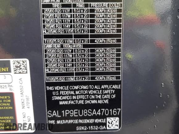 2025 Land Rover Range Rover Sport SE with VIN SAL1P9EU8SA470167, listed as a Copart auction lot 67568165 with 1,819 mi miles and Salvage title. Bid and sale history available at DreamBid. Image 14.