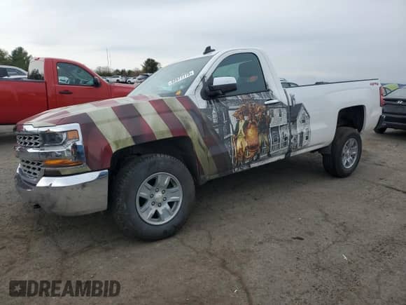 2018 Chevrolet Silverado 1500 LT with VIN 1GCNKREC5JZ293298, listed as a Copart auction lot 52577775 with 38,094 mi miles and Salvage title. Bid and sale history available at DreamBid. Image 1.