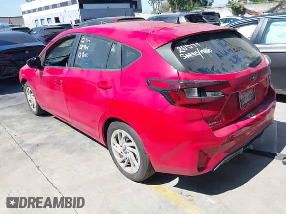 2024 Subaru Impreza with VIN JF1GUABC3R8246710, listed as a IAAI auction lot 42615140 with 23,737 mi miles and . Bid and sale history available at DreamBid. Image 3.