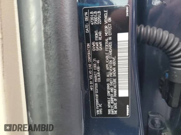 2015 Volvo S60 T5 Drive-E Premier with VIN YV126MFK8F1337939, listed as a Copart auction lot 68280295 with Not provided miles and Salvage title. Bid and sale history available at DreamBid. Image 12.