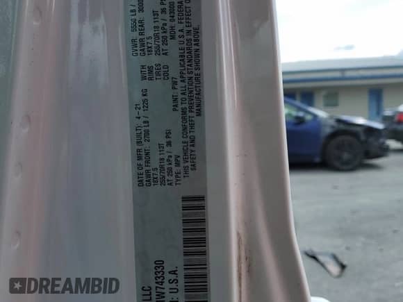 2021 Jeep Wrangler Unlimited Sahara with VIN 1C4HJXEG6MW743330, listed as a Copart auction lot 58504505 with 48,067 mi miles and Salvage title. Bid and sale history available at DreamBid. Image 14.