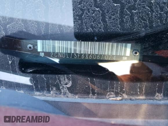 2008 Chevrolet Equinox LS z VIN 2CNDL13F686061074, wystawiony jako Copart lot #69501854 z przebiegiem 262 360 mil mil oraz Szkoda całkowita • Salvage title. Historia ofert i sprzedaży dostępna na DreamBid. Obrazek 12.