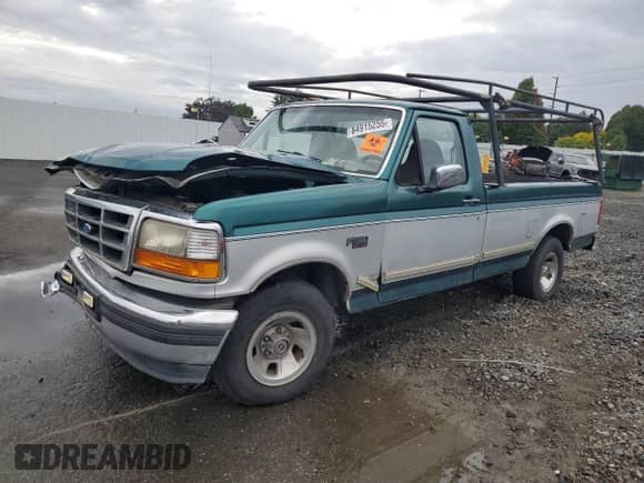 1996 Ford F-150 with VIN 1FTEF15N6TLB11640, listed as a Copart auction lot 84915255 with 218,884 mi miles and Salvage title. Bid and sale history available at DreamBid. Image 1.