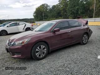2014 Honda Accord LX с VIN 1HGCR2F35EA169434, выставлен на аукционе Copart как лот 81849095 с пробегом 76 188 миль миль и Списание • Salvage title. История ставок и продаж доступна на DreamBid. Изображение 1.