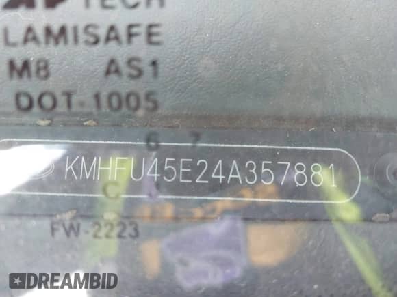 2004 Hyundai XG с VIN KMHFU45E24A357881, выставлен на аукционе IAAI как лот 42600601 с пробегом 147 014 миль миль и . История ставок и продаж доступна на DreamBid. Изображение 9.