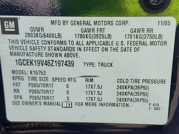 2006 Chevrolet Silverado 1500 LT1 с VIN 1GCEK19V46Z197439, выставлен на аукционе IAAI как лот 41951363 с пробегом 85 043 миль миль и . История ставок и продаж доступна на DreamBid. Изображение 9.