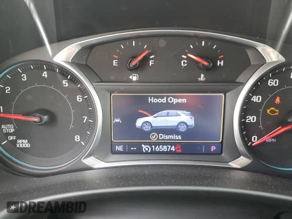2020 Chevrolet Equinox Premier with VIN 2GNAXXEV1L6101810, listed as a Copart auction lot 71401525 with 165,874 mi miles and Salvage title. Bid and sale history available at DreamBid. Image 9.