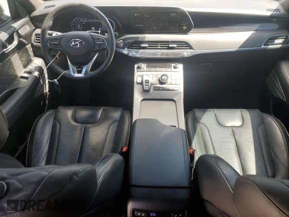 2022 Hyundai Palisade Calligraphy with VIN KM8R74HE8NU422006, listed as a Copart auction lot 53387755 with 46,558 mi miles and Salvage title. Bid and sale history available at DreamBid. Image 8.