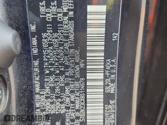 2008 Toyota Sienna LE z VIN 5TDZK23CX8S114678, wystawiony jako Copart lot #90592235 z przebiegiem 230 958 mil mil oraz Czysty tytuł • Clean title. Historia ofert i sprzedaży dostępna na DreamBid. Obrazek 13.